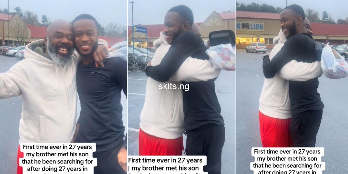 Man reunites with 27 year old son after spending years in prison for a crime he didnt commit