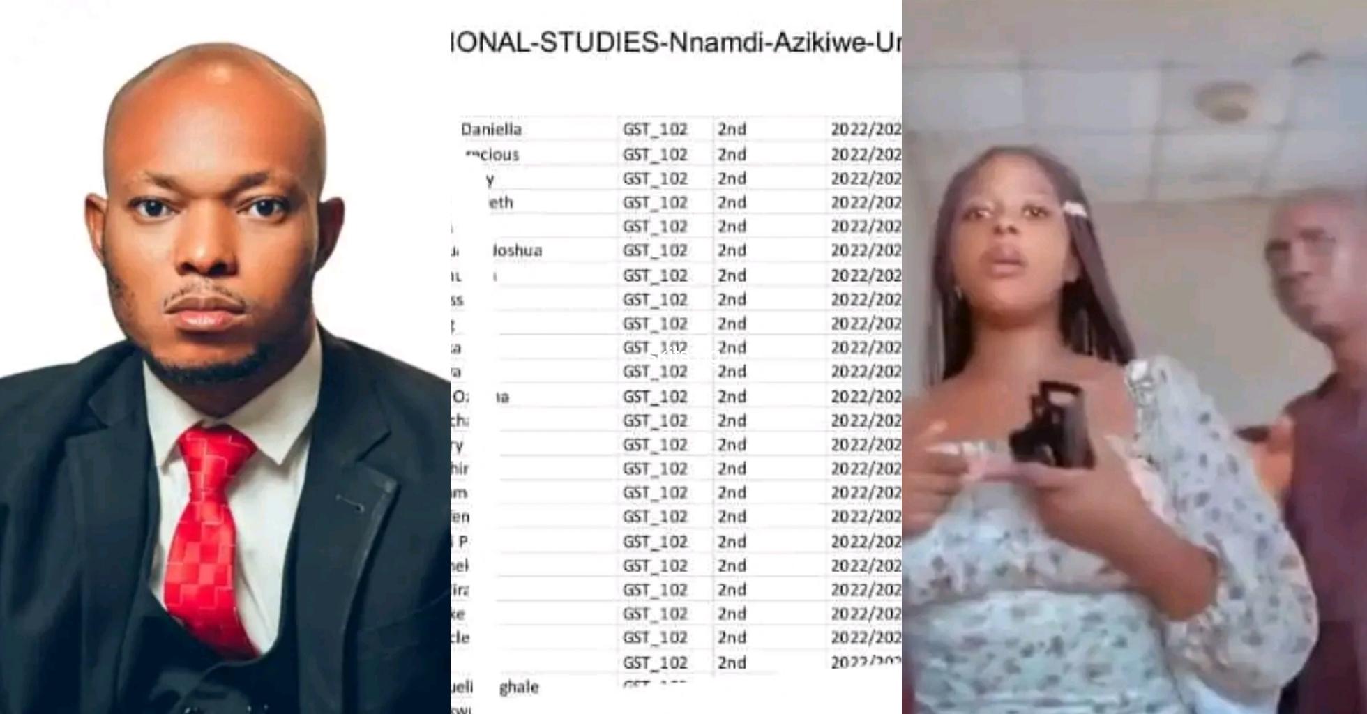 Phd candidate releases alleged result of unizik female student