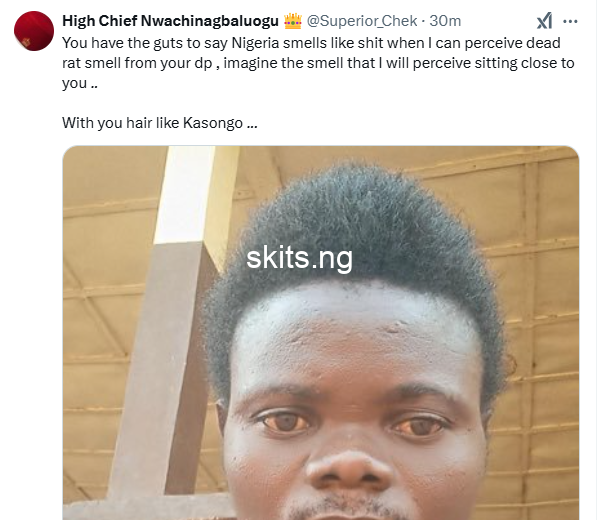 X users drag south african man for saying nigeria looks like it smells like shit
