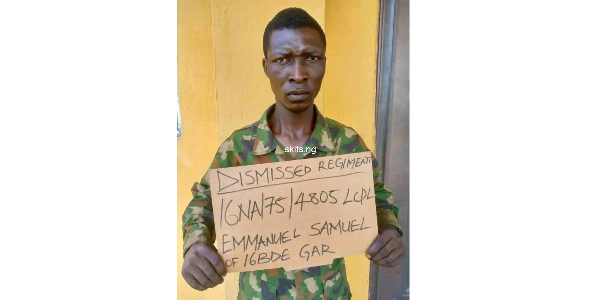 Nigerian army dismisses soldier over involvement in armed robbery