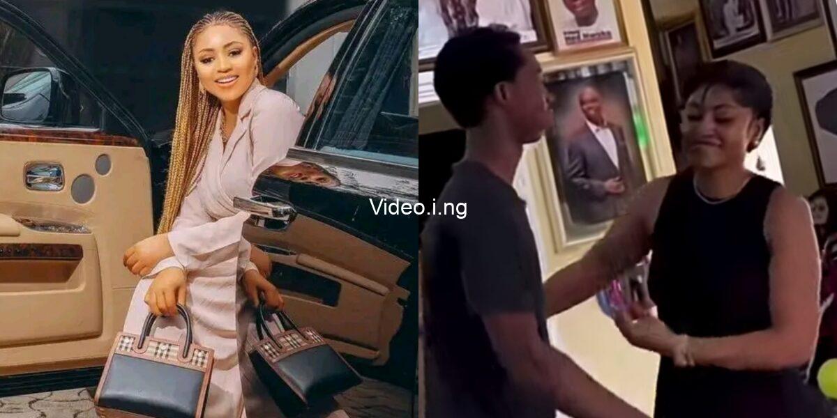 Regina daniels surprises her stepson with an iphone