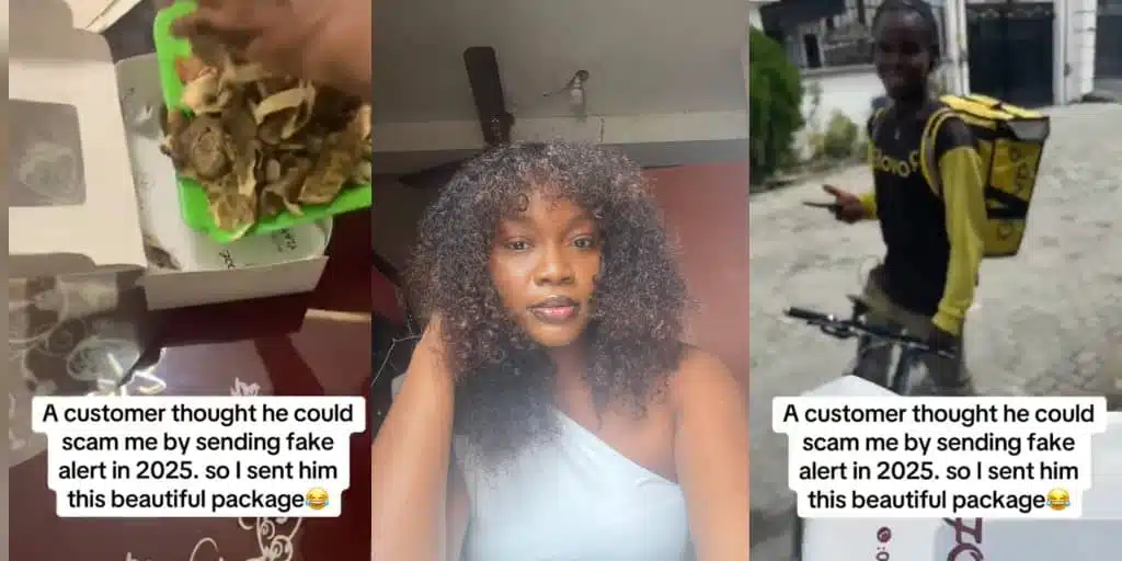 Cake vendor sends yam peels to client who tricked her with fake transfer video