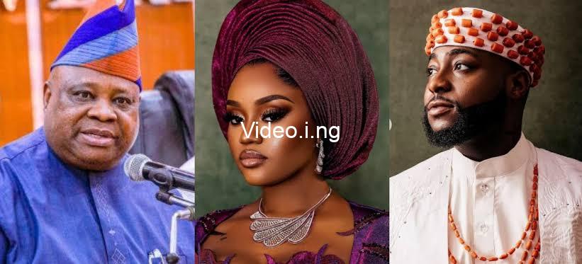 Governor adeleke travels to us for davido and chiomas wedding
