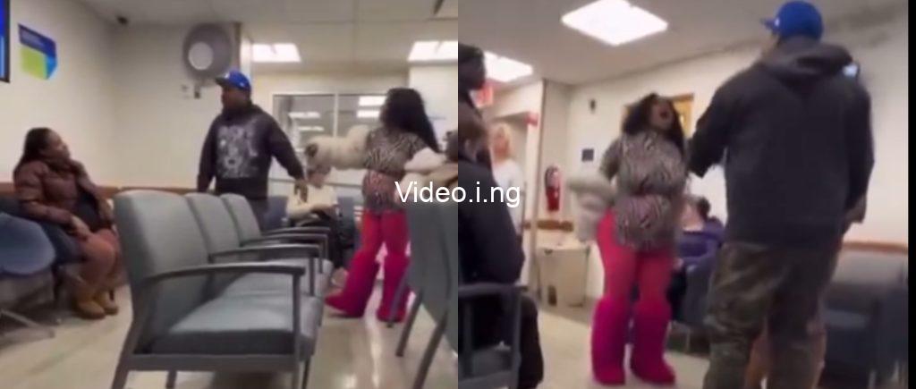 Pregnant woman catches baby daddy at clinic with another pregnant lady