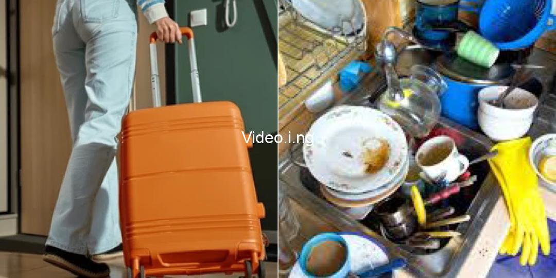 Drama as wife returns from trip after a week finds house as dirty as when she left